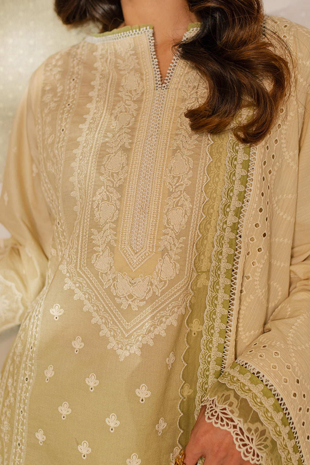 Zellbury | Unstitched 3 Piece Chikankari | Embroidered Shirt Shalwar Dupatta - 0702 - by - Libasekhas UK - Registered Vendor of : Zellbury Women - 100% Original Designer Dresss