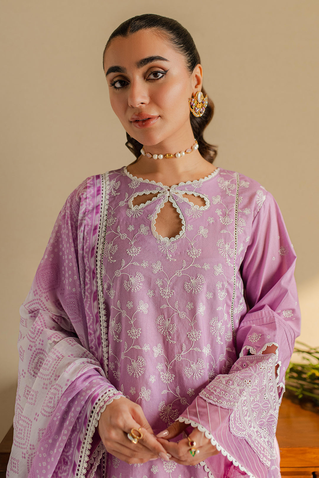 Zellbury | Unstitched 3 Piece Chikankari | Embroidered Shirt Shalwar Dupatta - 0703 - by - Libasekhas UK - Registered Vendor of : Zellbury Women - 100% Original Designer Dresss