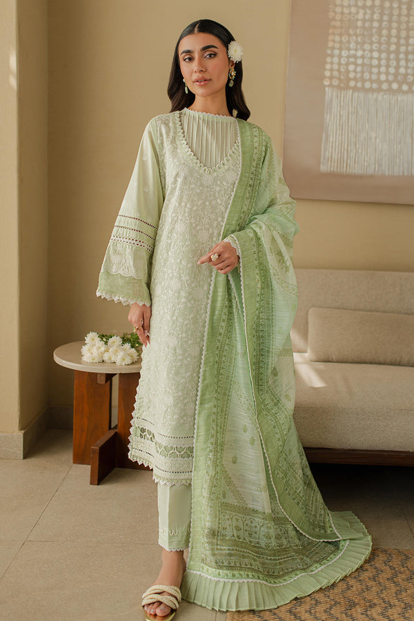 Zellbury | Unstitched 3 Piece Chikankari | Embroidered Shirt Shalwar Dupatta - 0706 - by - Libasekhas UK - Registered Vendor of : Zellbury Women - 100% Original Designer Dresss