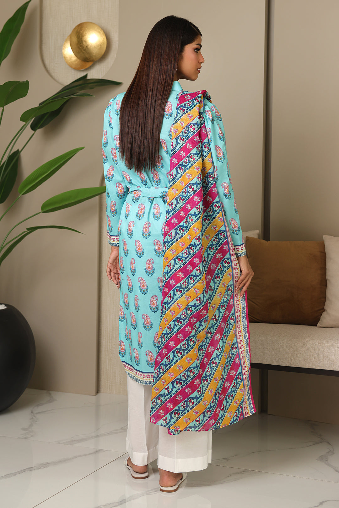 Zellbury | Unstitched 2 Piece Cambric | Shirt Dupatta - 0001 - by - Libasekhas UK - Registered Vendor of : Zellbury Women - 100% Original Designer Dresss