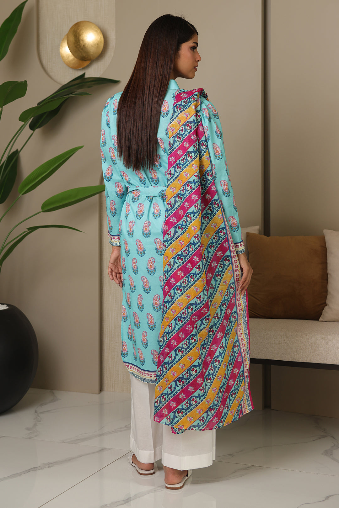 Zellbury | Unstitched 2 Piece Cambric | Shirt Dupatta - 0001 - by - Libasekhas UK - Registered Vendor of : Zellbury Women - 100% Original Designer Dresss