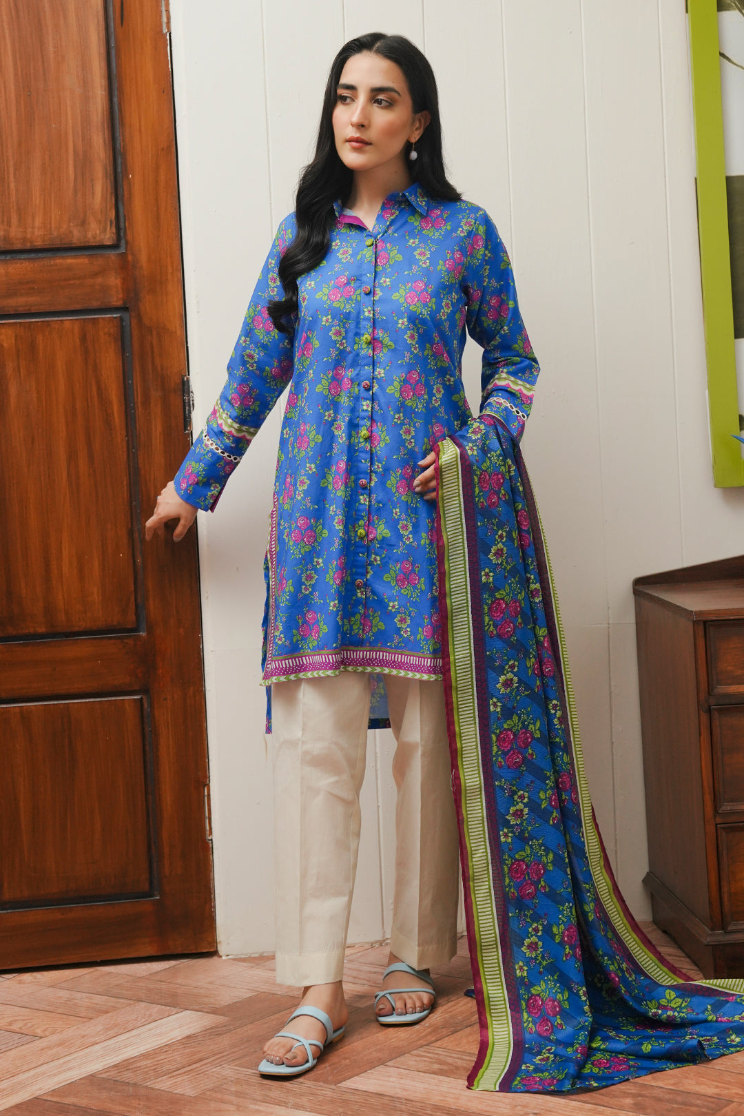 Zellbury | Unstitched 2 Piece Cambric | Shirt Dupatta - 0004 - by - Libasekhas UK - Registered Vendor of : Zellbury Women - 100% Original Designer Dresss