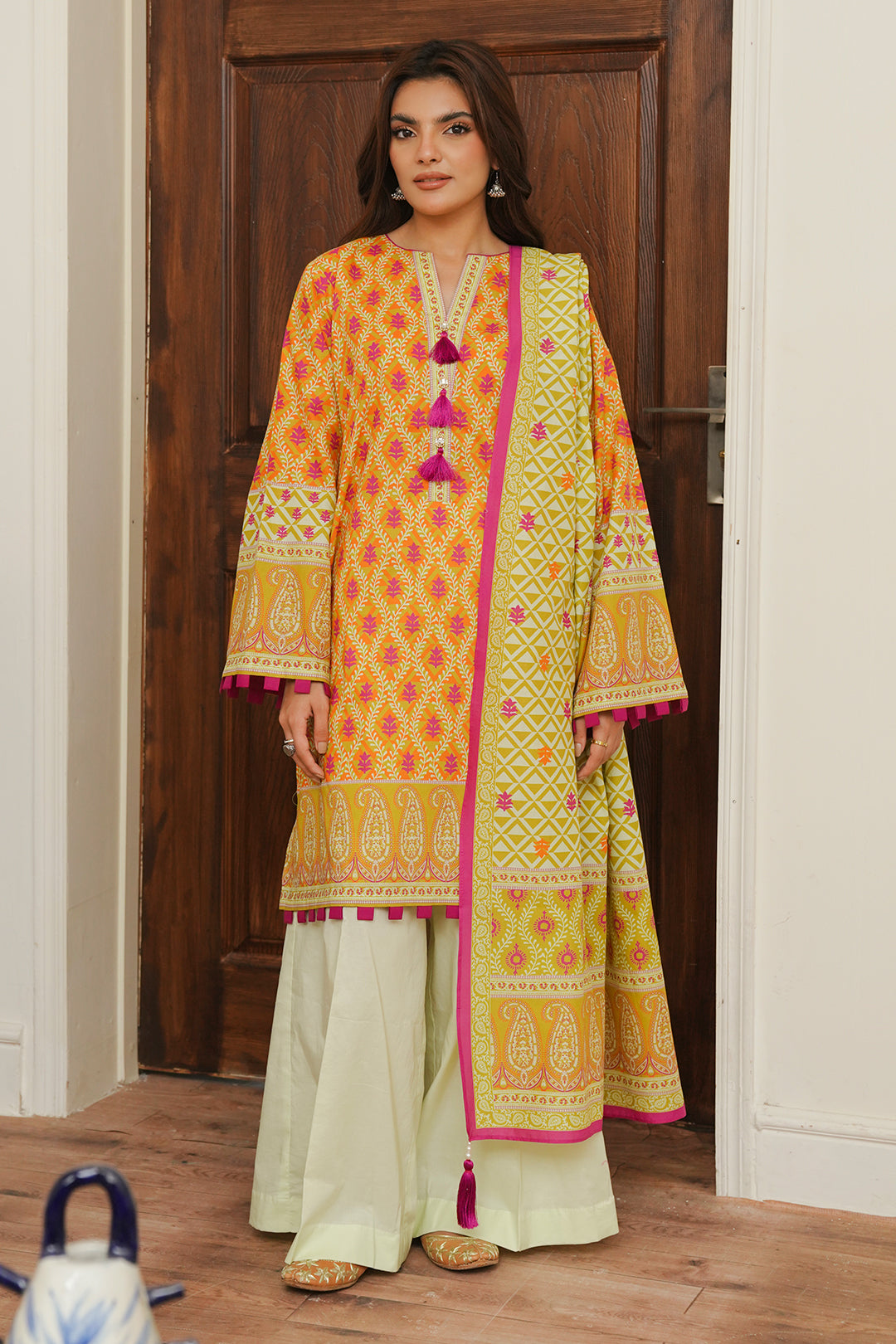 Zellbury | Unstitched 2 Piece Cambric | Shirt Dupatta - 0005 - by - Libasekhas UK - Registered Vendor of : Zellbury Women - 100% Original Designer Dresss