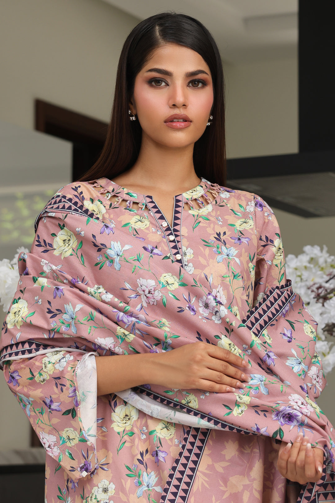 Zellbury | Unstitched 2 Piece Cambric | Shirt Dupatta - 0007 - by - Libasekhas UK - Registered Vendor of : Zellbury Women - 100% Original Designer Dresss