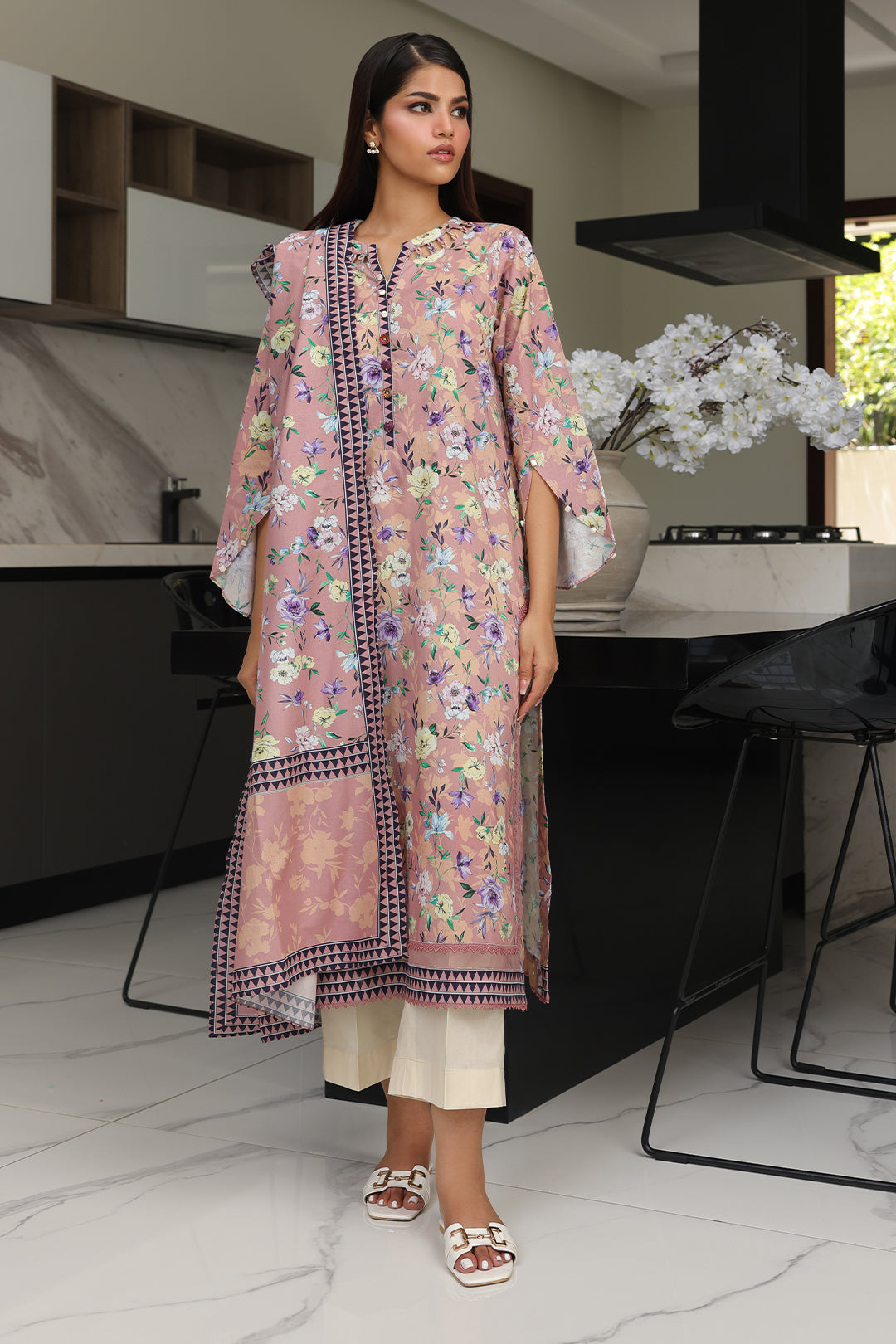 Zellbury | Unstitched 2 Piece Cambric | Shirt Dupatta - 0007 - by - Libasekhas UK - Registered Vendor of : Zellbury Women - 100% Original Designer Dresss
