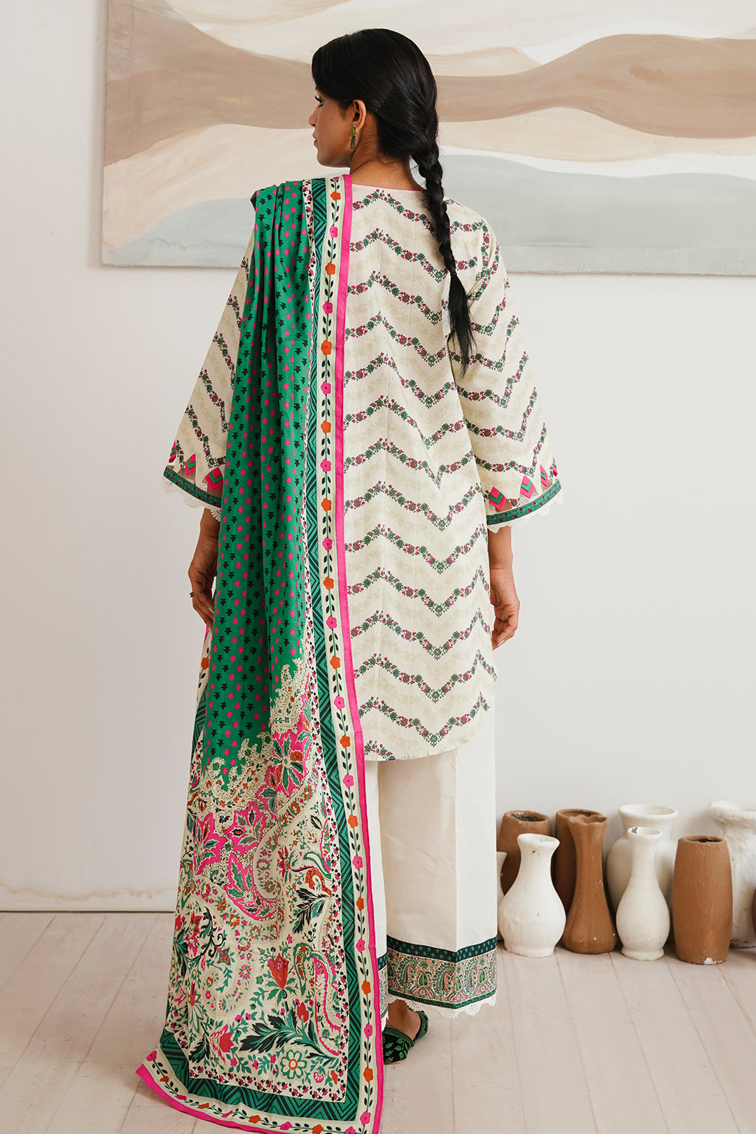 Zellbury | Unstitched 2 Piece Cambric | Shirt Dupatta - 0009 - by - Libasekhas UK - Registered Vendor of : Zellbury Women - 100% Original Designer Dresss
