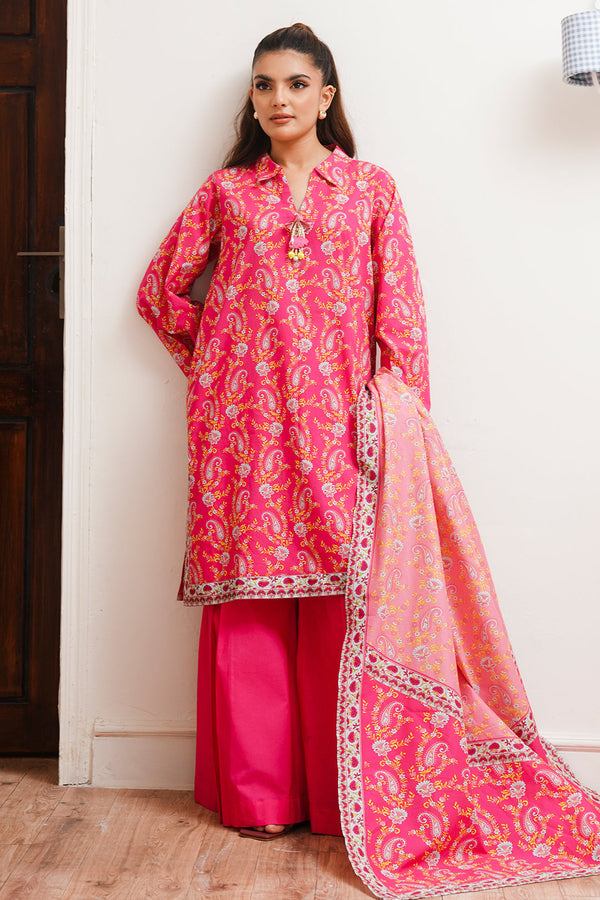 Zellbury | Unstitched 2 Piece Cambric | Shirt Dupatta - 0093 - by - Libasekhas UK - Registered Vendor of : Zellbury Women - 100% Original Designer Dresss