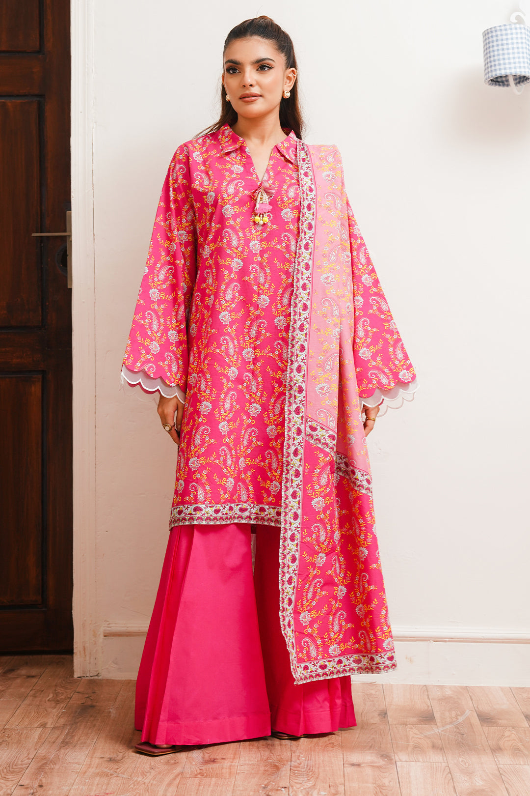 Zellbury | Unstitched 2 Piece Cambric | Shirt Dupatta - 0093 - by - Libasekhas UK - Registered Vendor of : Zellbury Women - 100% Original Designer Dresss