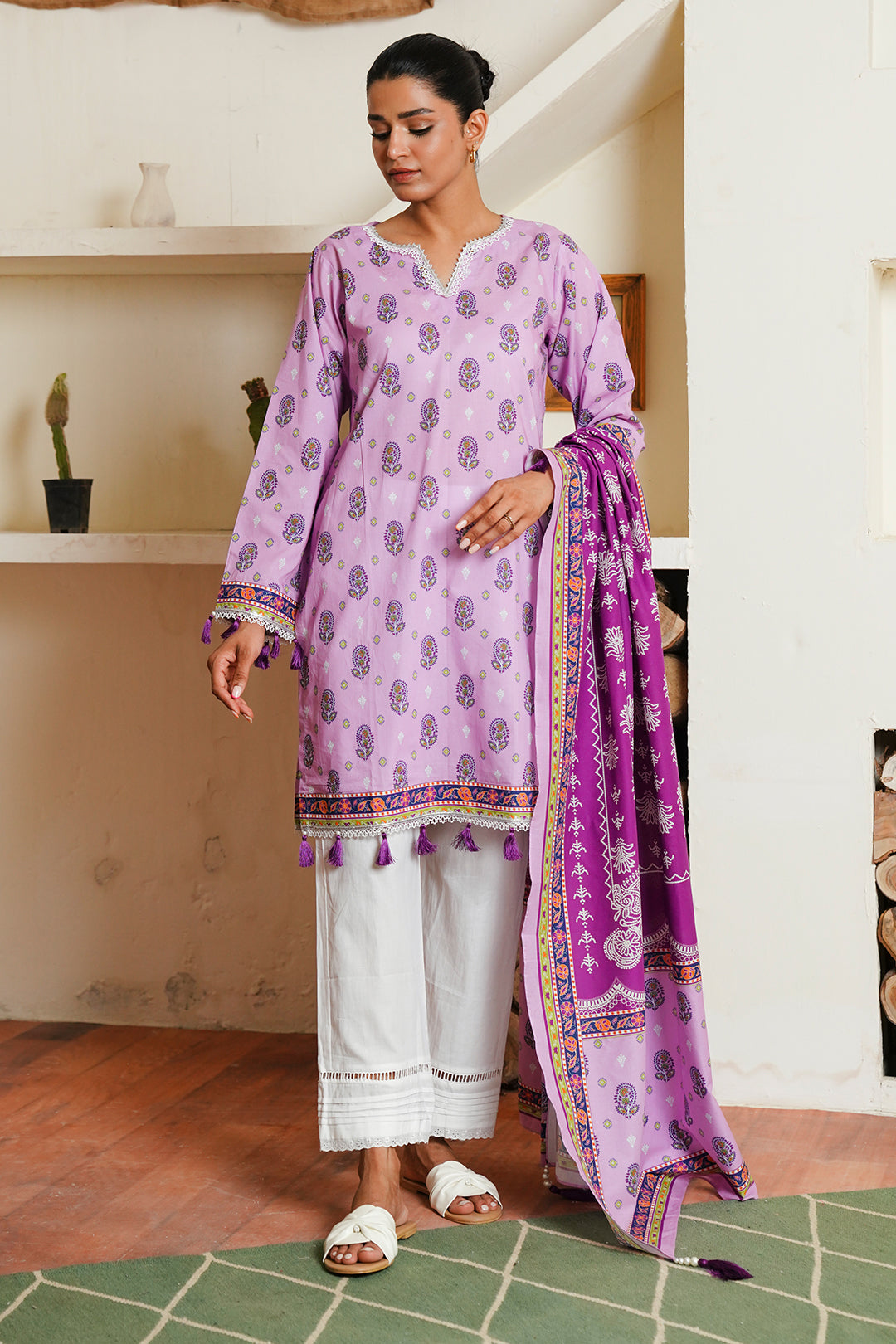 Zellbury | Unstitched 2 Piece Cambric | Shirt Dupatta - 0094 - by - Libasekhas UK - Registered Vendor of : Zellbury Women - 100% Original Designer Dresss