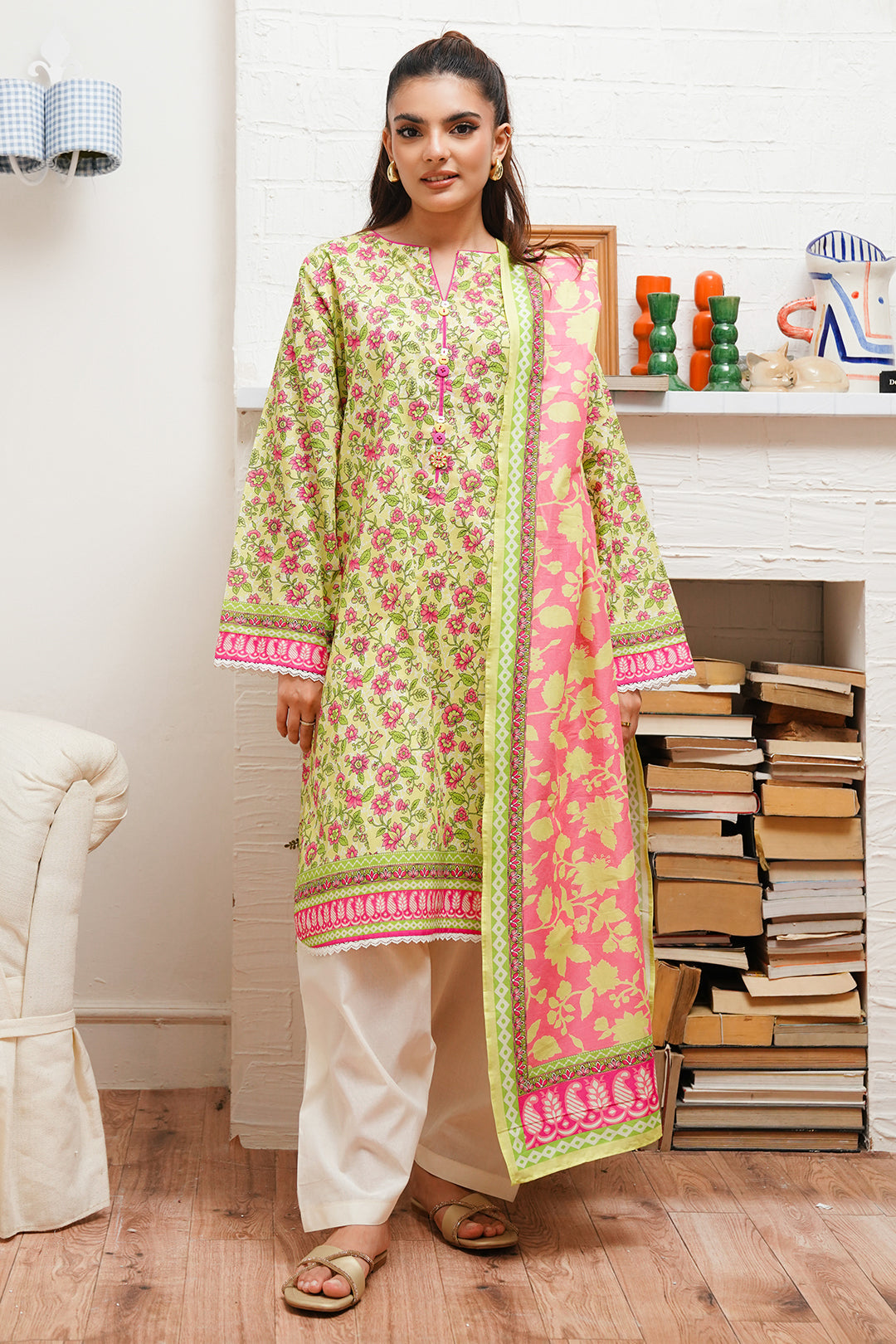 Zellbury | Unstitched 2 Piece Cambric | Shirt Dupatta - 0095 - by - Libasekhas UK - Registered Vendor of : Zellbury Women - 100% Original Designer Dresss