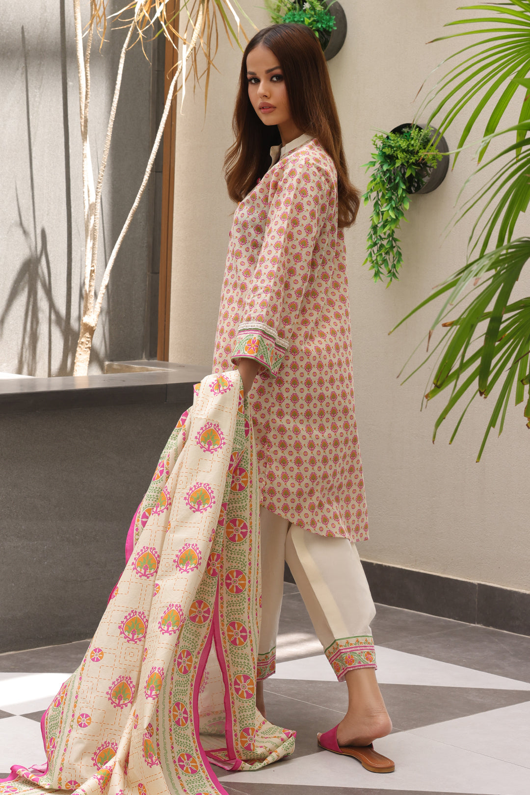 Zellbury | Unstitched 2 Piece Cambric | Shirt Dupatta - 0096 - by - Libasekhas UK - Registered Vendor of : Zellbury Women - 100% Original Designer Dresss