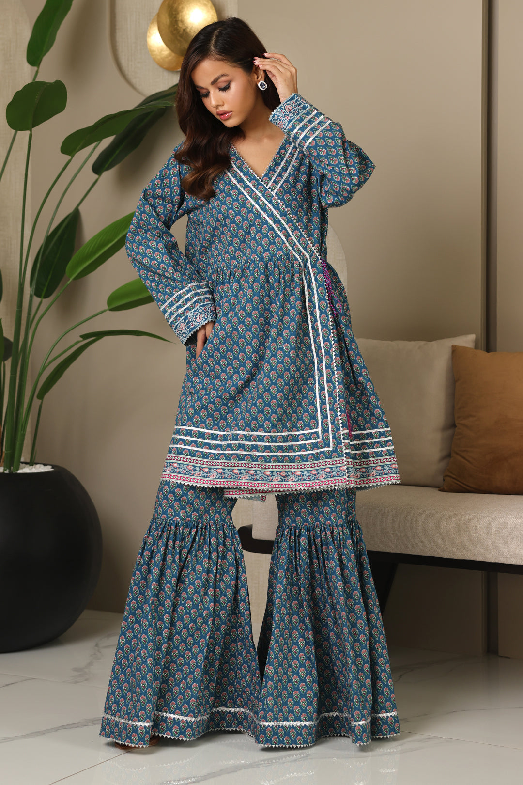 Zellbury | Unstitched 2 Piece Cambric | Shirt Shalwar - 0100 - by - Libasekhas UK - Registered Vendor of : Zellbury Women - 100% Original Designer Dresss