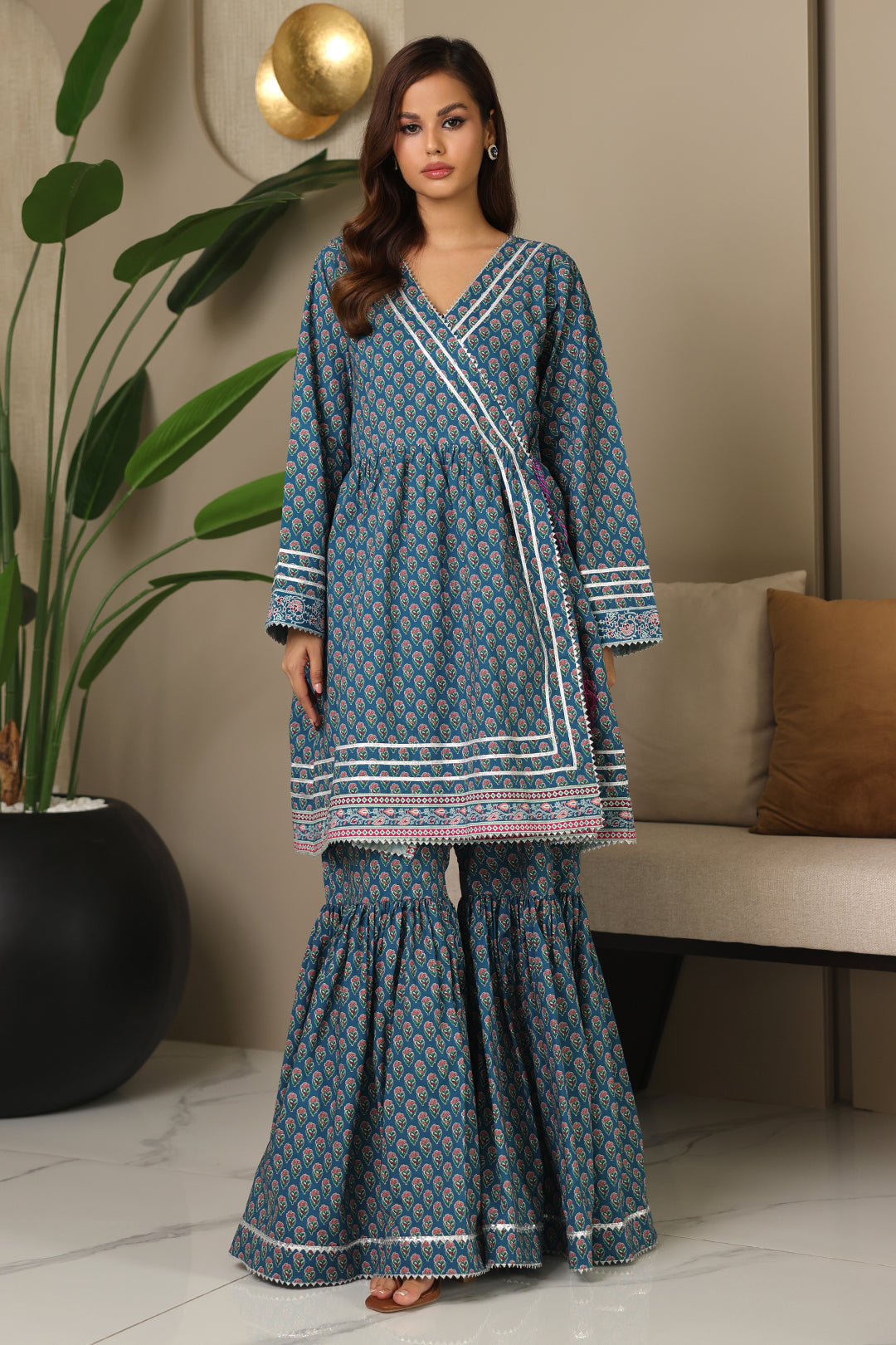 Zellbury | Unstitched 2 Piece Cambric | Shirt Shalwar - 0100 - by - Libasekhas UK - Registered Vendor of : Zellbury Women - 100% Original Designer Dresss