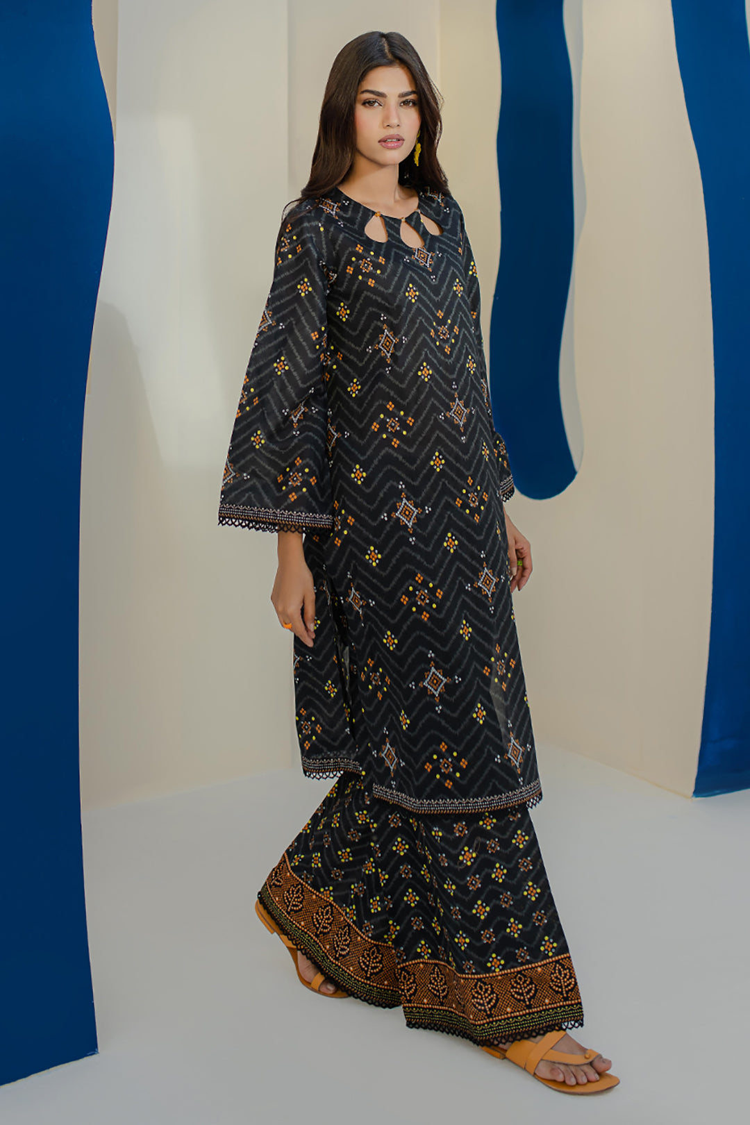 Zellbury | Unstitched 2 Piece Cambric | Shirt Shalwar - 0102 - by - Libasekhas UK - Registered Vendor of : Zellbury Women - 100% Original Designer Dresss