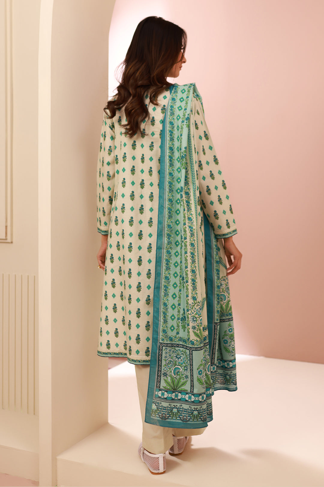 Zellbury | Unstitched 2 Piece Cambric | Shirt Dupatta - 0606 - by - Libasekhas UK - Registered Vendor of : Zellbury Women - 100% Original Designer Dresss