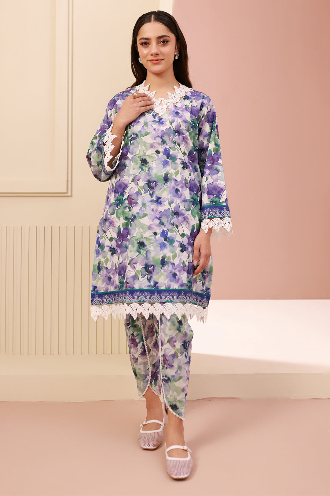 Zellbury | Unstitched 2 Piece Cambric | Shirt Shalwar - 0613 - by - Libasekhas UK - Registered Vendor of : Zellbury Women - 100% Original Designer Dresss