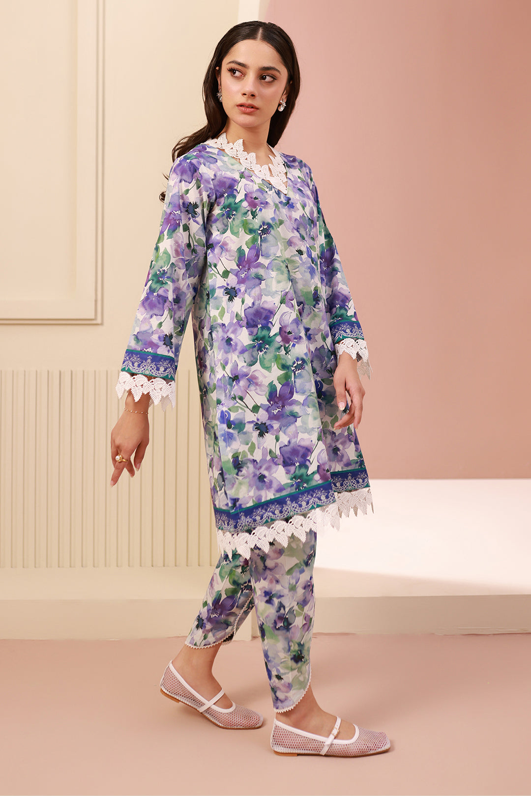 Zellbury | Unstitched 2 Piece Cambric | Shirt Shalwar - 0613 - by - Libasekhas UK - Registered Vendor of : Zellbury Women - 100% Original Designer Dresss