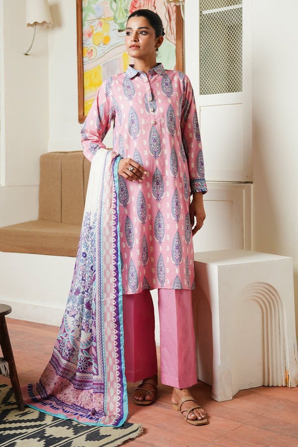 Zellbury | Unstitched 3 Piece Cambric | Shirt Shalwar Dupatta - 0035 - by - Libasekhas UK - Registered Vendor of : Zellbury Women - 100% Original Designer Dresss