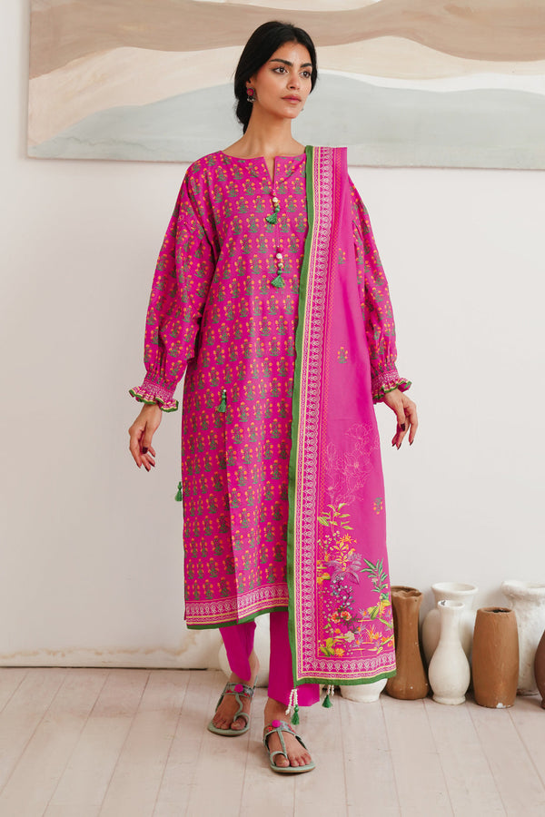 Zellbury | Unstitched 3 Piece Cambric | Shirt Shalwar Dupatta - 0037 - by - Libasekhas UK - Registered Vendor of : Zellbury Women - 100% Original Designer Dresss