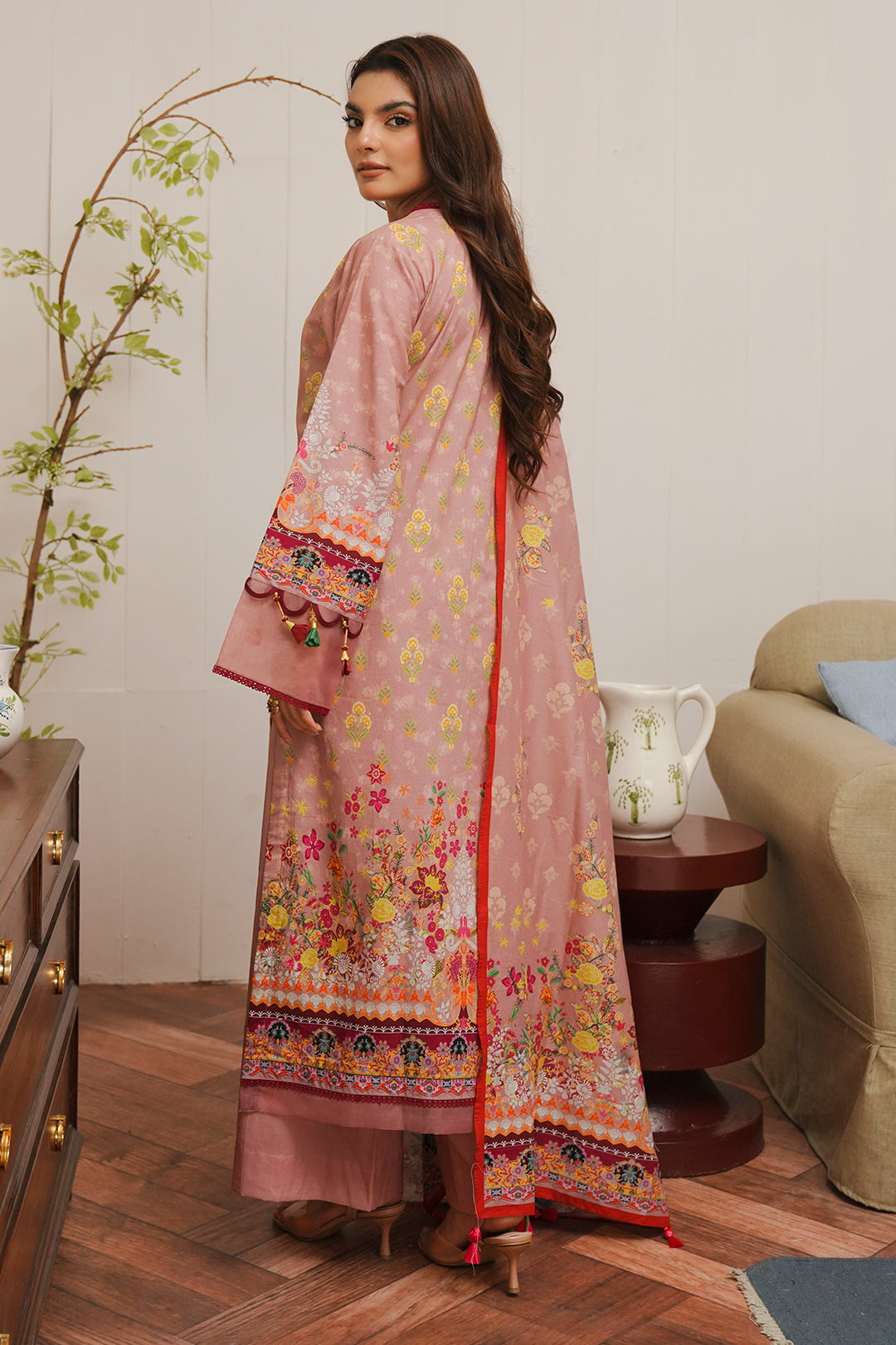 Zellbury | Unstitched 3 Piece Cambric | Shirt Shalwar Dupatta - 0041 - by - Libasekhas UK - Registered Vendor of : Zellbury Women - 100% Original Designer Dresss