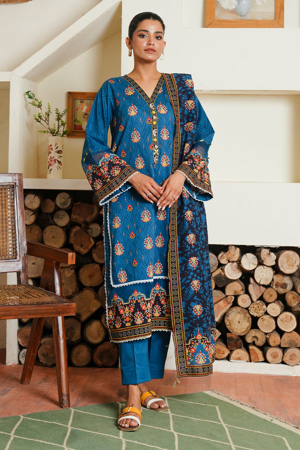 Zellbury | Unstitched 3 Piece Cambric | Shirt Shalwar Dupatta - 0042 - by - Libasekhas UK - Registered Vendor of : Zellbury Women - 100% Original Designer Dresss