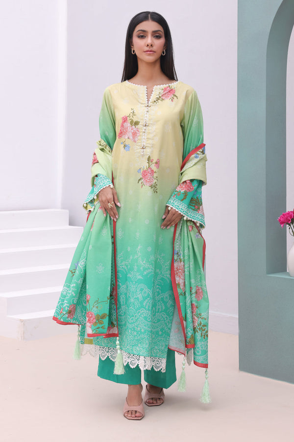 Zellbury | Unstitched 3 Piece Cambric | Shirt Shalwar Dupatta - 0043 - by - Libasekhas UK - Registered Vendor of : Zellbury Women - 100% Original Designer Dresss