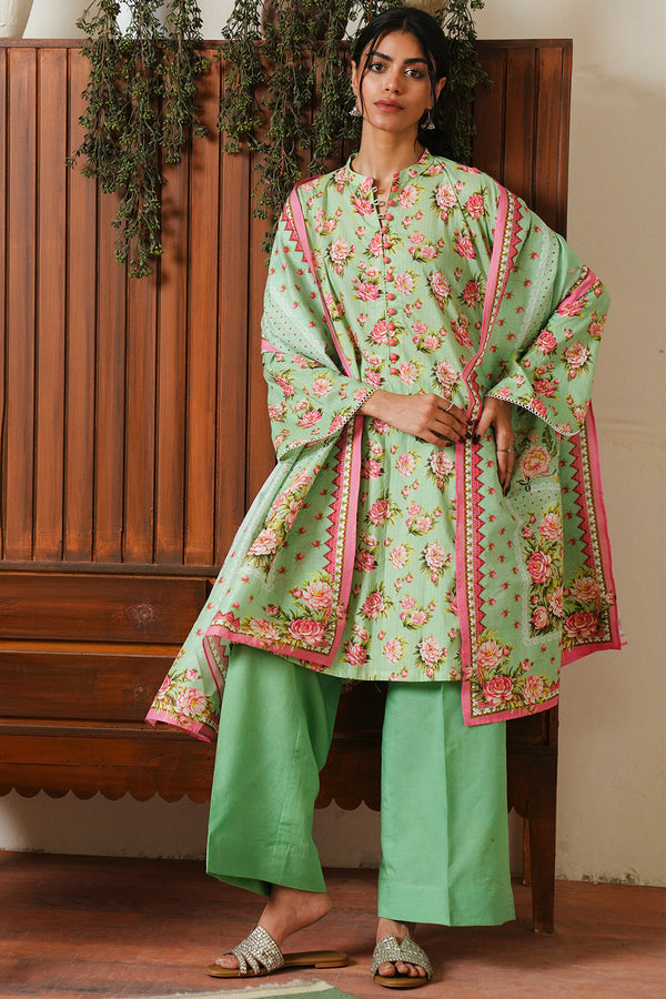 Zellbury | Unstitched 3 Piece Cambric | Shirt Shalwar Dupatta - 0048 - by - Libasekhas UK - Registered Vendor of : Zellbury Women - 100% Original Designer Dresss
