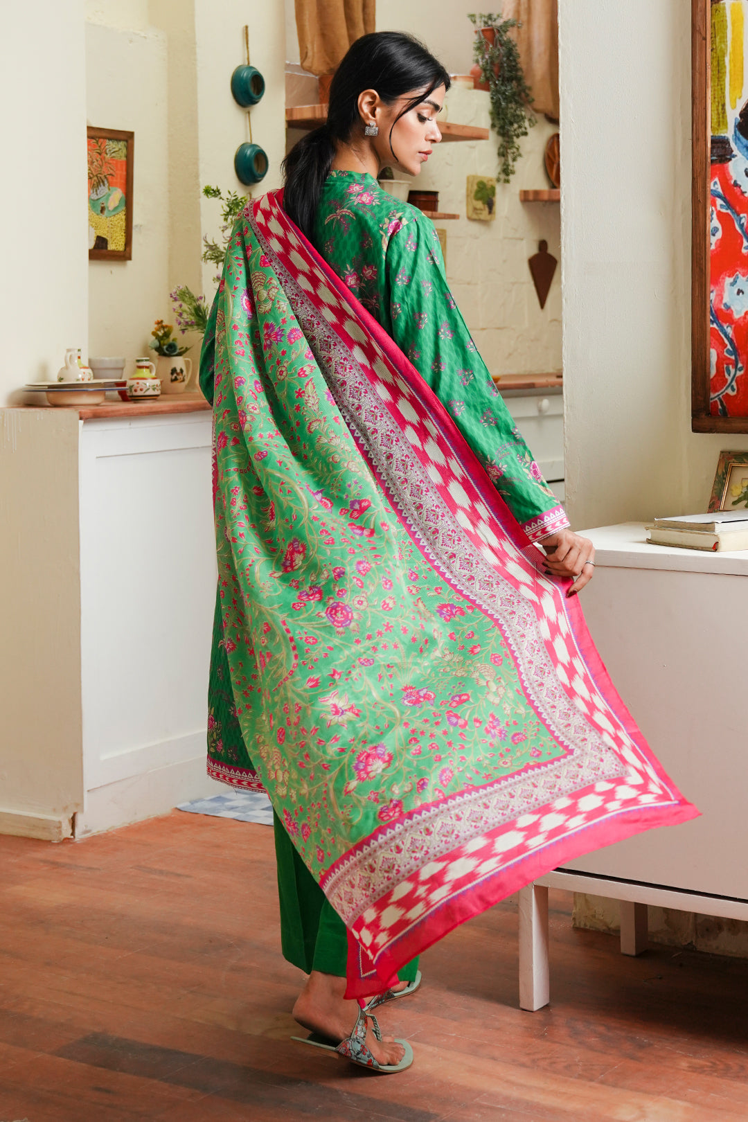 Zellbury | Unstitched 3 Piece Cambric | Shirt Shalwar Dupatta - 0118 - by - Libasekhas UK - Registered Vendor of : Zellbury Women - 100% Original Designer Dresss