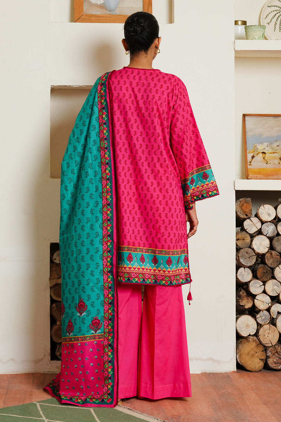Zellbury | Unstitched 3 Piece Cambric | Shirt Shalwar Dupatta - 0123 - by - Libasekhas UK - Registered Vendor of : Zellbury Women - 100% Original Designer Dresss
