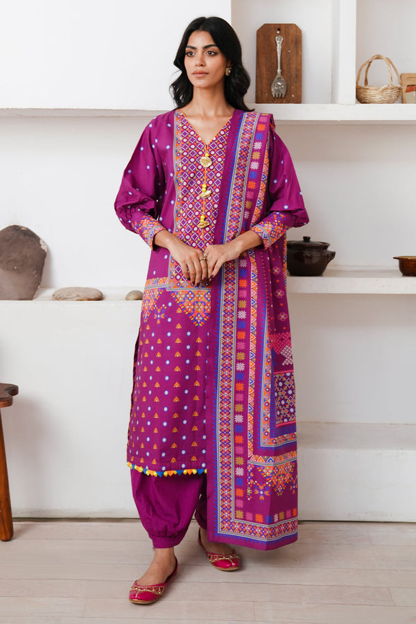 Zellbury | Unstitched 3 Piece Cambric | Shirt Shalwar Dupatta - 0124 - by - Libasekhas UK - Registered Vendor of : Zellbury Women - 100% Original Designer Dresss