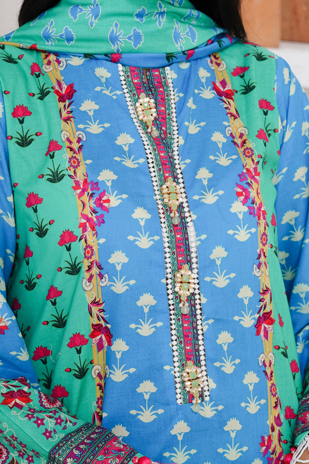 Zellbury | Unstitched 3 Piece Cambric | Shirt Shalwar Dupatta - 0126 - by - Libasekhas UK - Registered Vendor of : Zellbury Women - 100% Original Designer Dresss