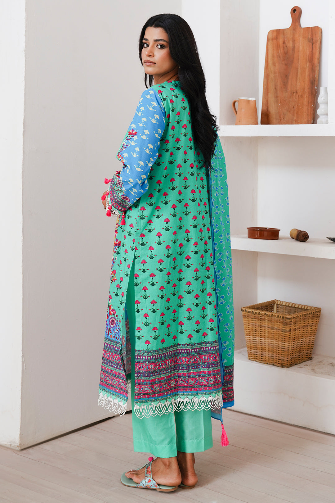 Zellbury | Unstitched 3 Piece Cambric | Shirt Shalwar Dupatta - 0126 - by - Libasekhas UK - Registered Vendor of : Zellbury Women - 100% Original Designer Dresss