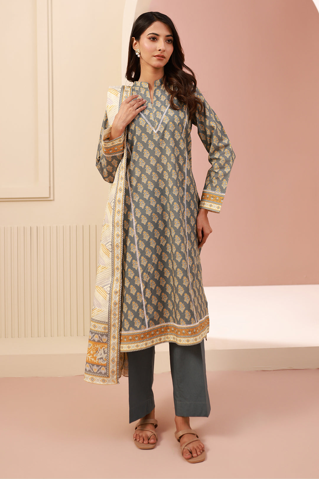 Zellbury | Unstitched 3 Piece Cambric | Shirt Shalwar Dupatta - 0626 - by - Libasekhas UK - Registered Vendor of : Zellbury Women - 100% Original Designer Dresss