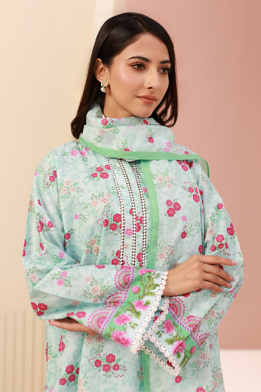 Zellbury | Unstitched 3 Piece Cambric | Shirt Shalwar Dupatta - 0629 - by - Libasekhas UK - Registered Vendor of : Zellbury Women - 100% Original Designer Dresss