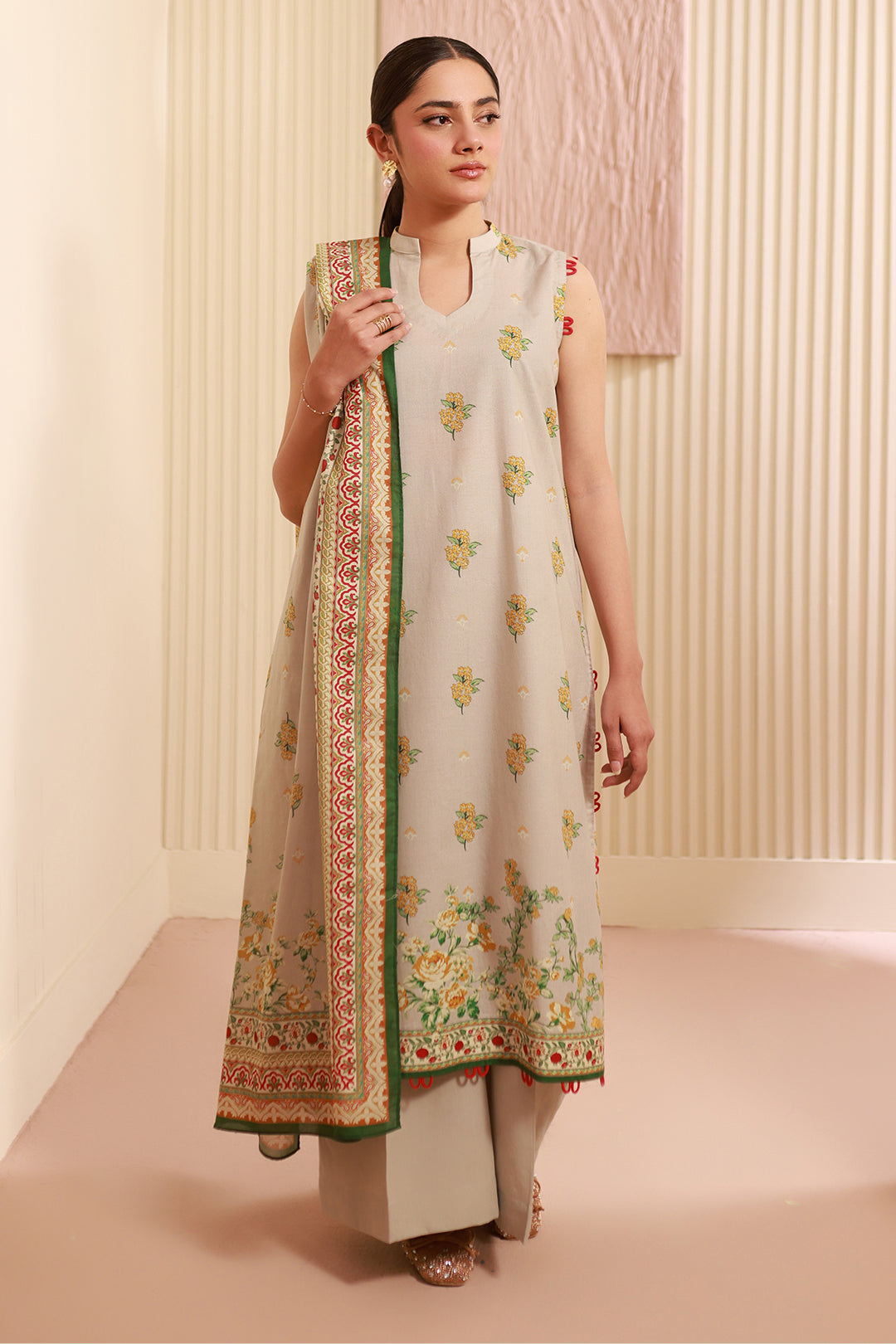 Zellbury | Unstitched 3 Piece Cambric | Shirt Shalwar Dupatta - 0633 - by - Libasekhas UK - Registered Vendor of : Zellbury Women - 100% Original Designer Dresss