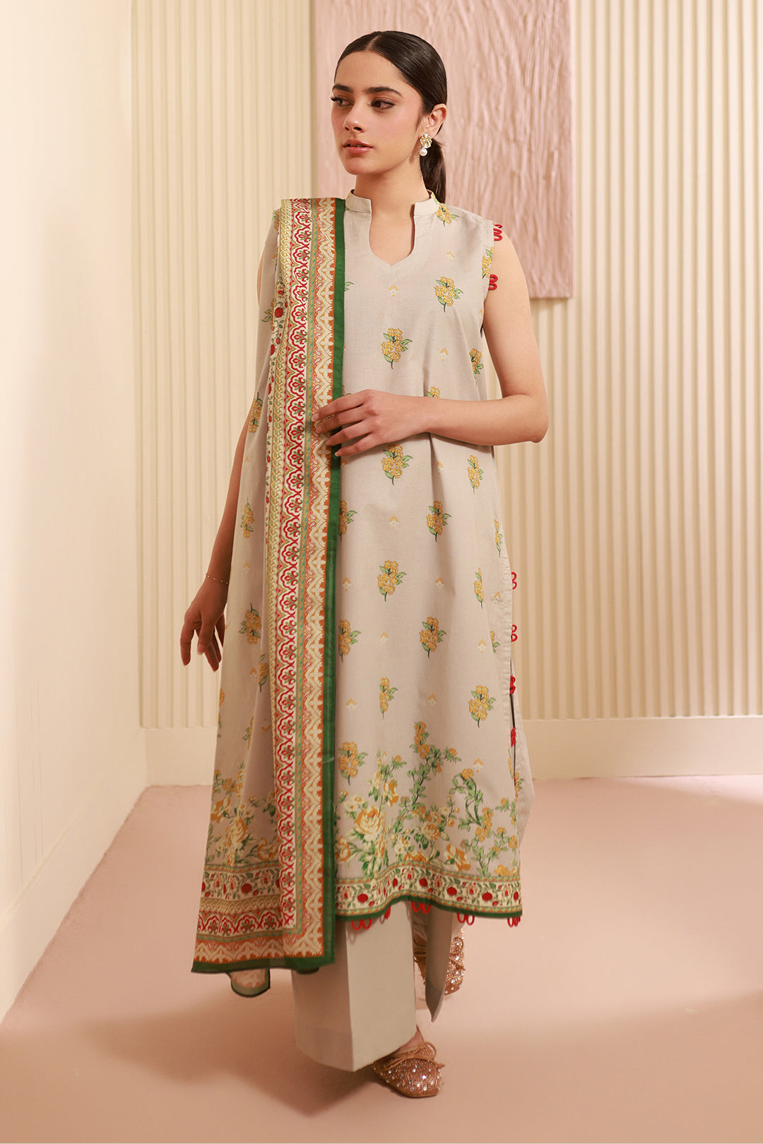 Zellbury | Unstitched 3 Piece Cambric | Shirt Shalwar Dupatta - 0633 - by - Libasekhas UK - Registered Vendor of : Zellbury Women - 100% Original Designer Dresss