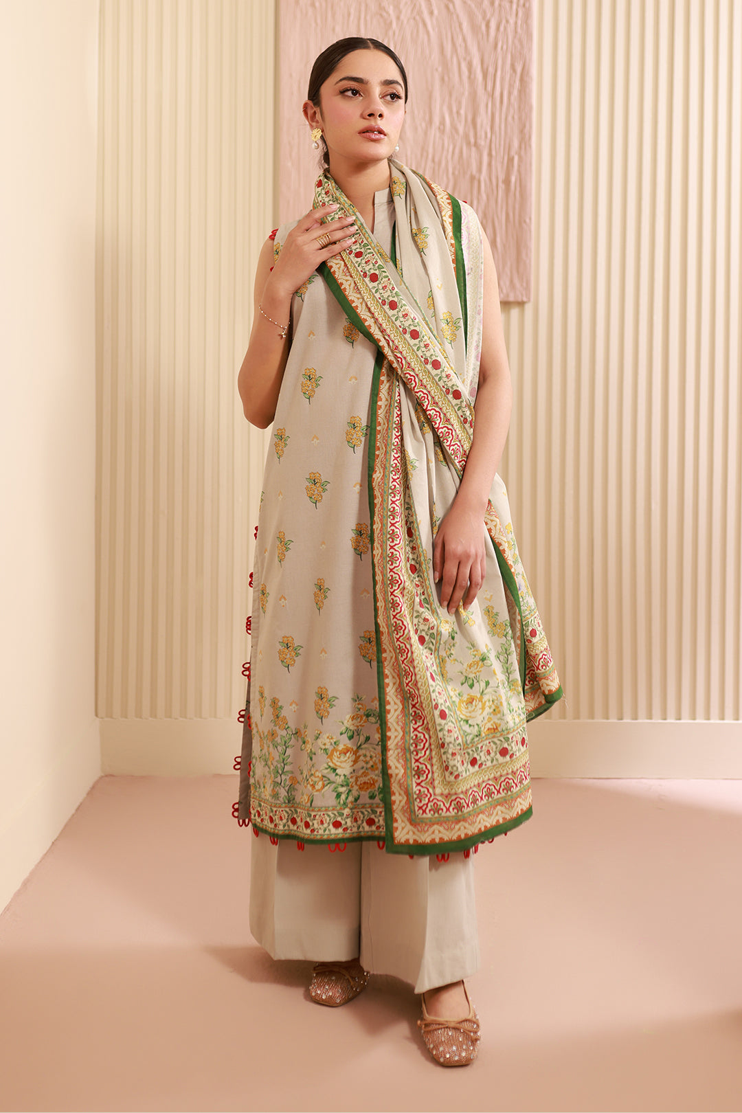 Zellbury | Unstitched 3 Piece Cambric | Shirt Shalwar Dupatta - 0633 - by - Libasekhas UK - Registered Vendor of : Zellbury Women - 100% Original Designer Dresss