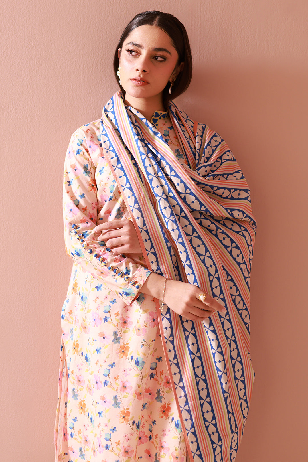 Zellbury | Unstitched 3 Piece Cambric | Shirt Shalwar Dupatta - 0664 - by - Libasekhas UK - Registered Vendor of : Zellbury Women - 100% Original Designer Dresss