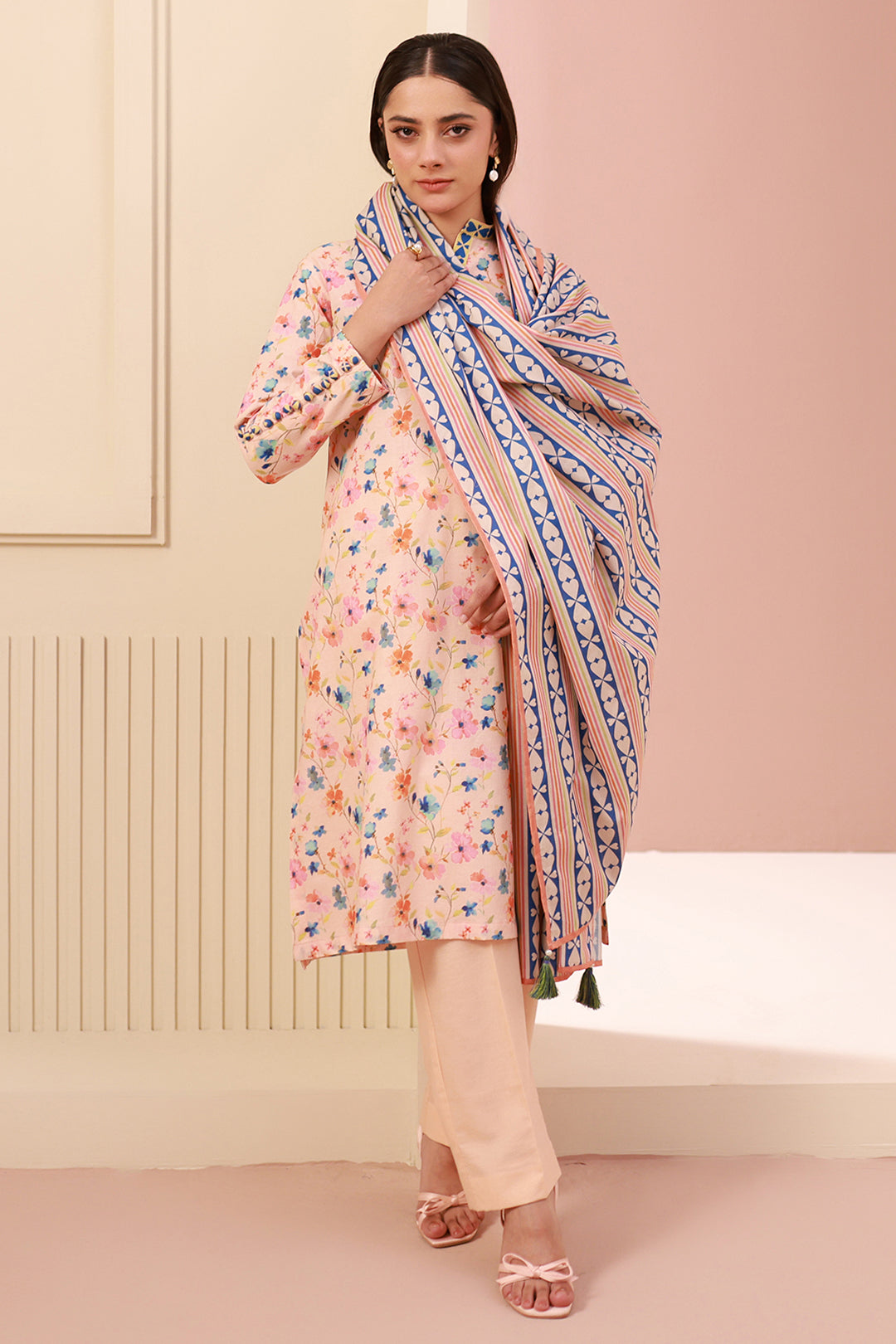 Zellbury | Unstitched 3 Piece Cambric | Shirt Shalwar Dupatta - 0664 - by - Libasekhas UK - Registered Vendor of : Zellbury Women - 100% Original Designer Dresss