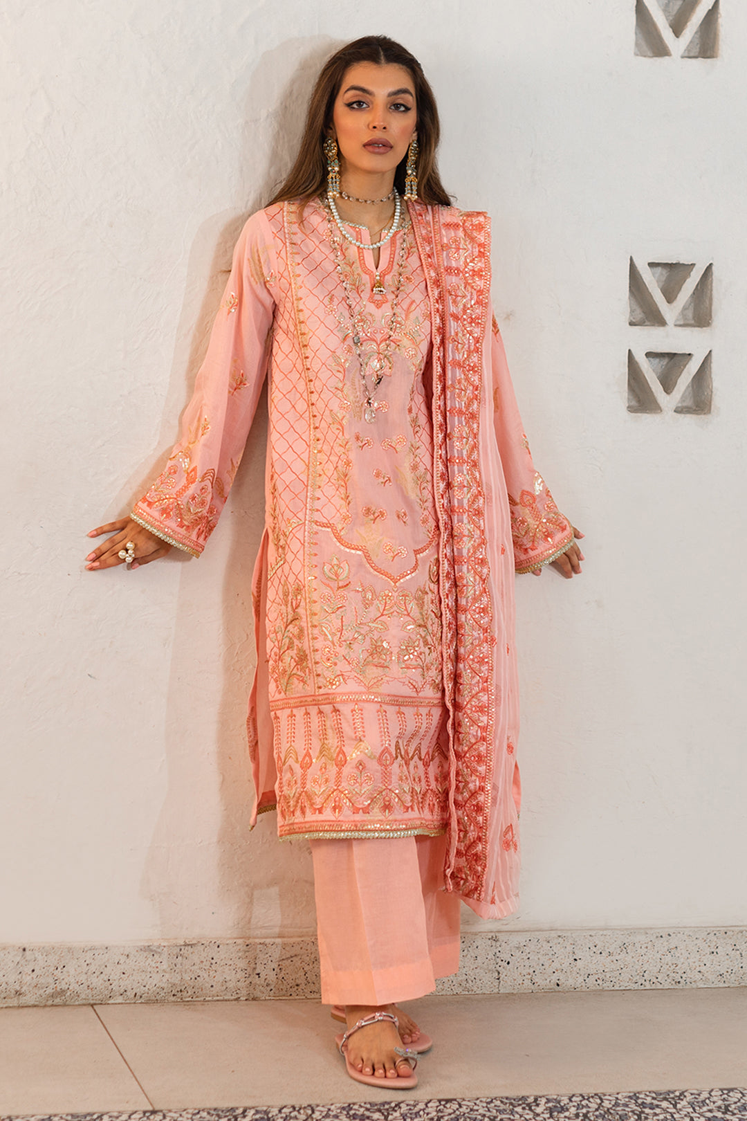 Zellbury | Unstitched 3 Piece Lawn | Embroidered Shirt Shalwar Dupatta - 0324 - by - Libasekhas UK - Registered Vendor of : Zellbury Women - 100% Original Designer Dresss