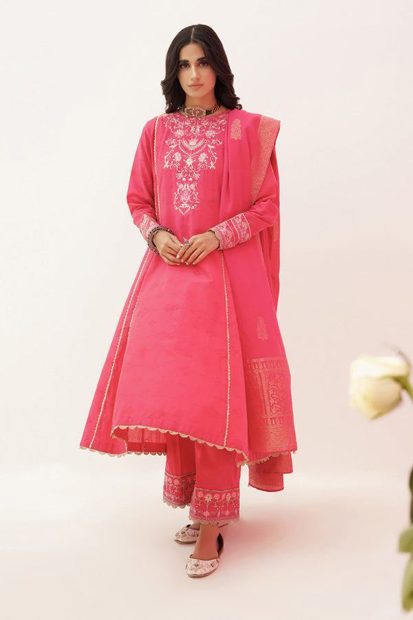 Zellbury | Unstitched 3 Piece Lawn | Embroidered Shirt Shalwar Dupatta - 0351 - by - Libasekhas UK - Registered Vendor of : Zellbury Women - 100% Original Designer Dresss