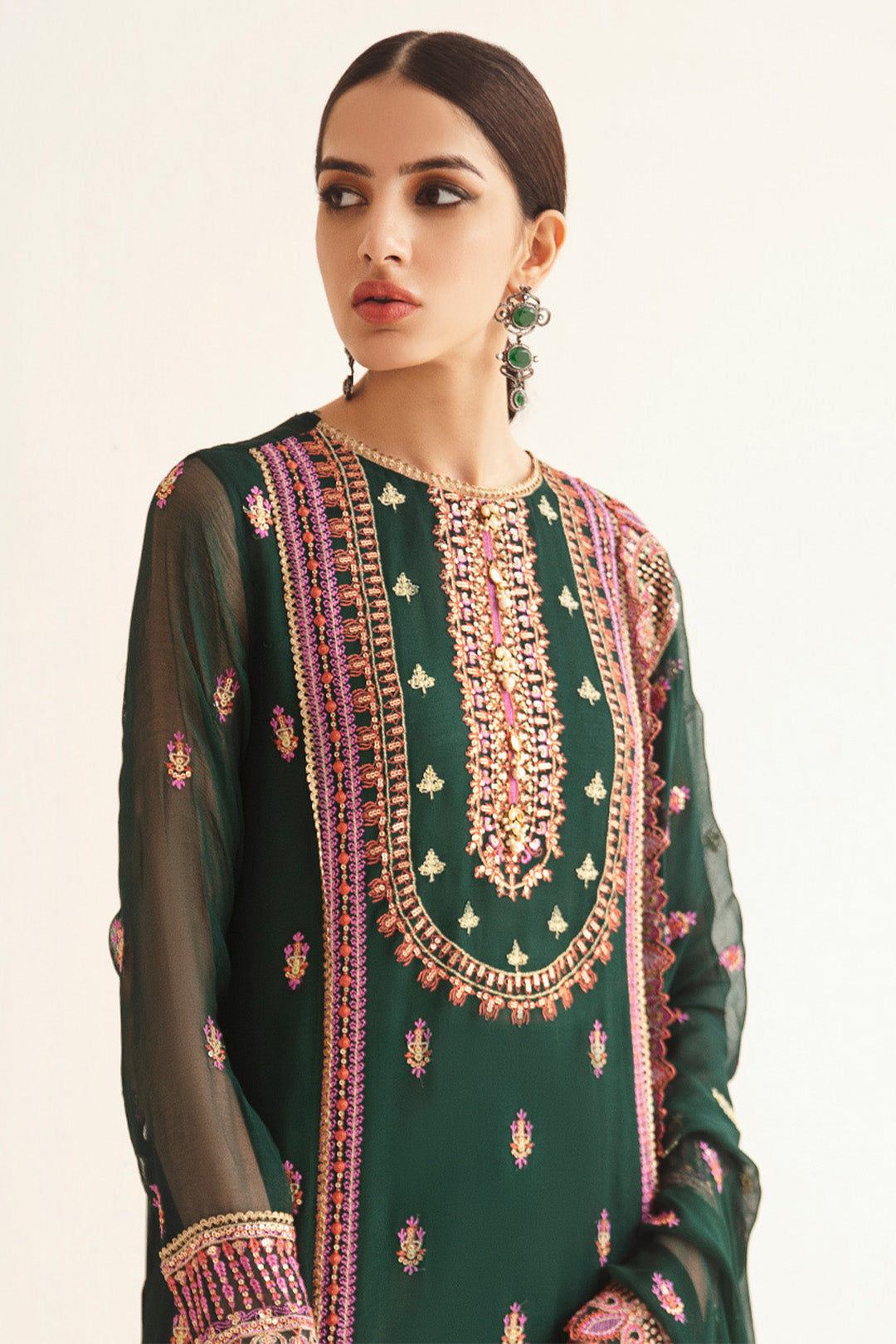 Zellbury | Unstitched 3 Piece | Embroidered Shirt Shalwar Dupatta - 0294 - by - Libasekhas UK - Registered Vendor of : Zellbury Women - 100% Original Designer Dresss