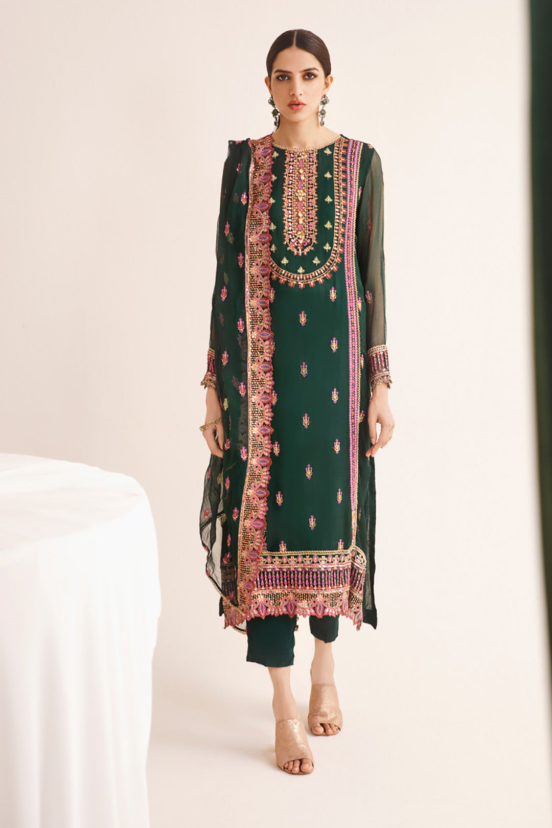 Zellbury | Unstitched 3 Piece | Embroidered Shirt Shalwar Dupatta - 0294 - by - Libasekhas UK - Registered Vendor of : Zellbury Women - 100% Original Designer Dresss