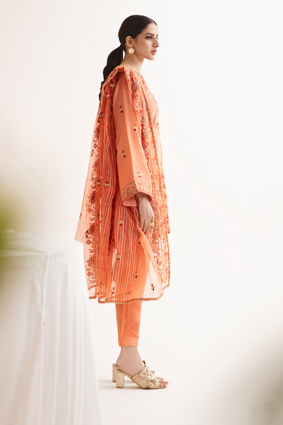 Zellbury | Unstitched 3 Piece Jacquard | Embroidered Shirt Shalwar Dupatta - 0296 - by - Libasekhas UK - Registered Vendor of : Zellbury Women - 100% Original Designer Dresss