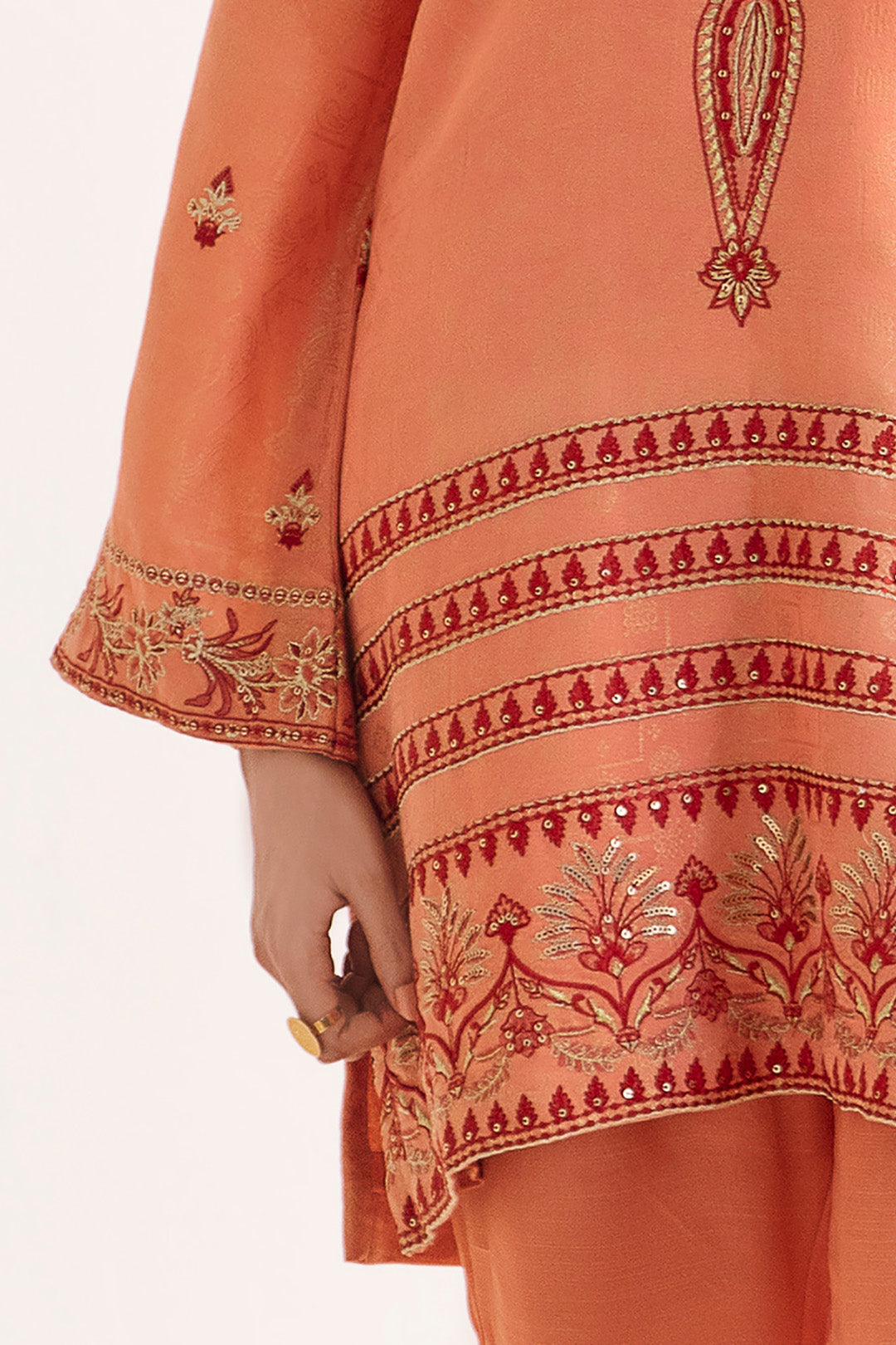 Zellbury | Unstitched 3 Piece Jacquard | Embroidered Shirt Shalwar Dupatta - 0296 - by - Libasekhas UK - Registered Vendor of : Zellbury Women - 100% Original Designer Dresss