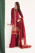Zellbury | Unstitched 3 Piece Raw Silk | Embroidered Shirt Shalwar Dupatta - 0297 - by - Libasekhas UK - Registered Vendor of : Zellbury Women - 100% Original Designer Dresss