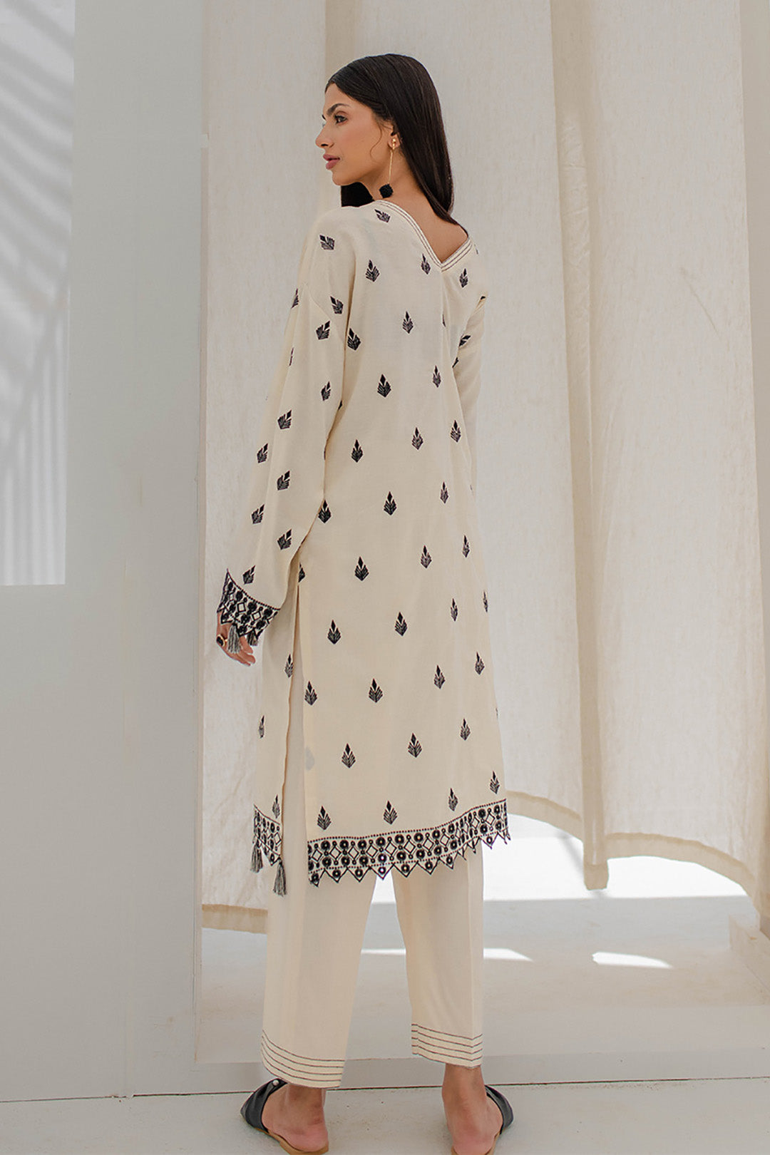 Zellbury | Unstitched 2 Piece Jacquard | Embroidered Shirt Shalwar - 0657 - by - Libasekhas UK - Registered Vendor of : Zellbury Women - 100% Original Designer Dresss
