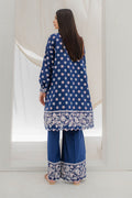 Zellbury | Unstitched 2 Piece Blue | Embroidered Shirt Shalwar - 0672 - by - Libasekhas UK - Registered Vendor of : Zellbury Women - 100% Original Designer Dresss