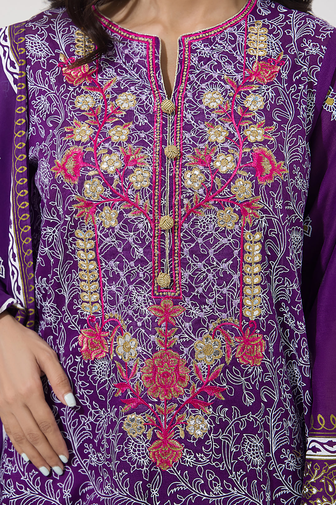 Zellbury | Unstitched 3 Piece Lawn | Embroidered Shirt Shalwar Dupatta - 0196 - by - Libasekhas UK - Registered Vendor of : Zellbury Women - 100% Original Designer Dresss