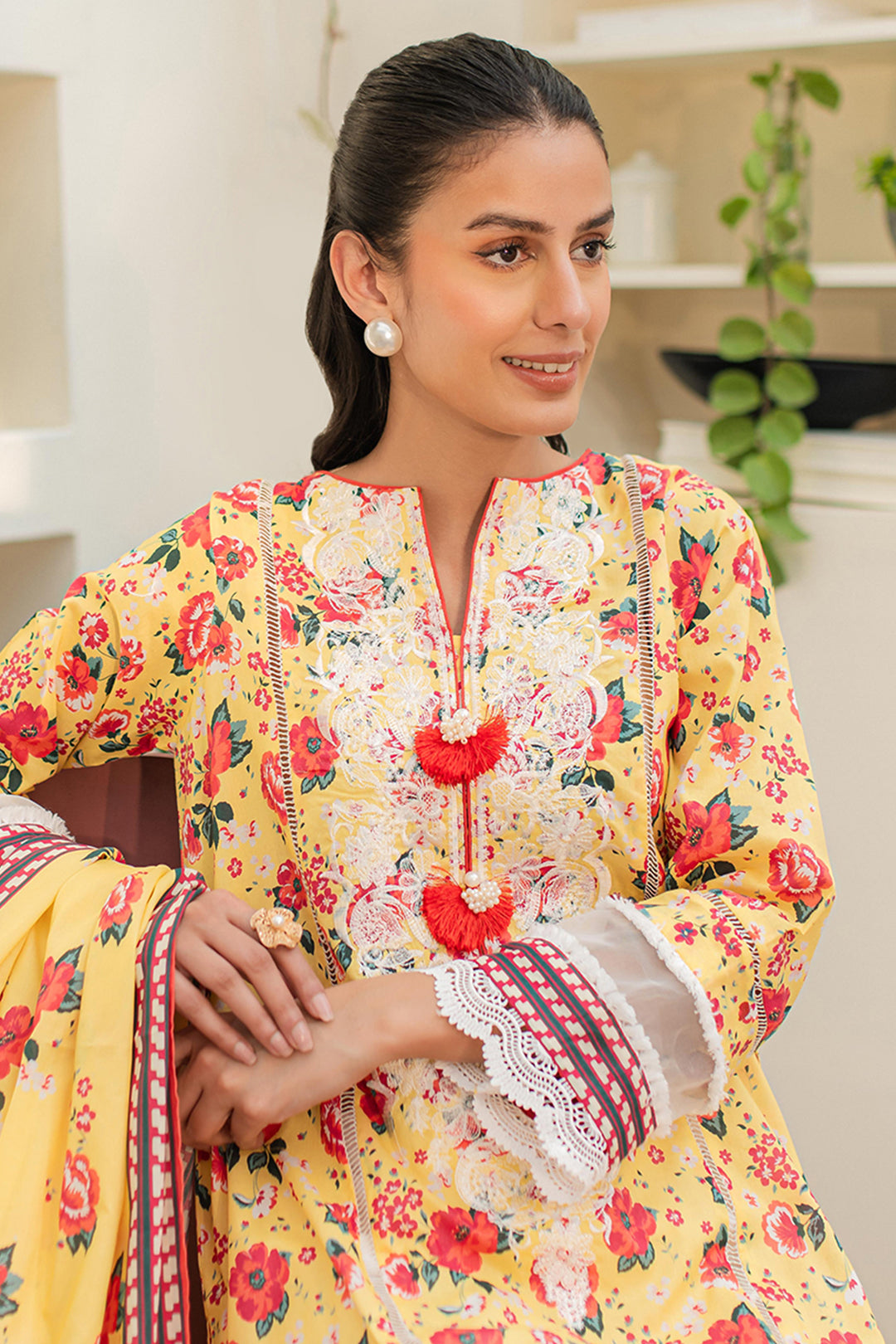 Zellbury | Unstitched 2 Piece Lawn | Embroidered Shirt Dupatta - 1168 - by - Libasekhas UK - Registered Vendor of : Zellbury Women - 100% Original Designer Dresss
